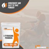 BULKSUPPLEMENTS.COM L-Tyrosine Powder -Tyrosine Supplement, Tyrosine Powder, Tyrosine 1000mg - Non-Essential Amino Acid Supplement, Gluten Free - 1000mg per Serving, 500g (1.1 lbs)