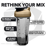 HELIMIX 2.0 Vortex Blender Shaker Bottle Holds upto 28oz | No Blending Ball or Whisk | USA Made | Portable Pre Workout Whey Protein Drink Shaker Cup | Mixes Cocktails Smoothies Shakes | Top Rack Safe