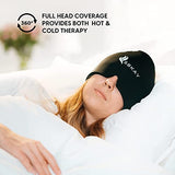 Comfortable Migraine Relief Cap - Migraine Ice Head Wrap With 360° Form Fitting Design - Gel Ice Cap - Natural Hot or Cold Therapy For Headache, Tension, Puffy Eyes, Stress Relief - One Size fits all.