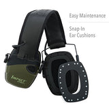 Howard Leight by Honeywell Impact Sport Sound Amplification Electronic Shooting Earmuff, Green