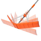 EZ Smart Snow Roof Rake, Adjustable 36IN Blade V-Blade Technology, Prevents Ice Dams, 21ft Reach Pole Included, Quick Assembly, Carrying Bag Included, NO wheels or sharpe edge to damage your shingles.