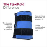 FlexiKold Reusable Gel Large Ice Pack with Straps – Cold Compress Gel Cold Pack for Injuries – Flexible Medical Ice Wrap for Back, Shoulders, Legs, Knees, Sciatica, Muscle Pain – Standard – 2 Pk