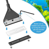 SWETOR Algae Scraper for Glass Aquarium, Fish Tank Algae Scraper Comes with 10 Replaceable Stainless Steel Blades, Essential Aquarium Cleaning Tools.