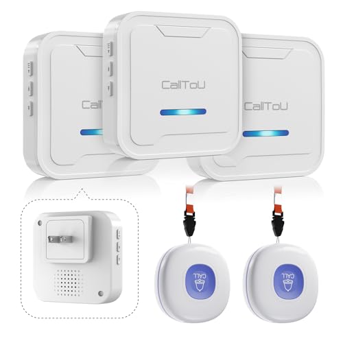 CallToU Caregiver Pager Call Button System 500FT, Nurse Alert System C