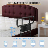 2024 New Bed Rails for Elderly Adults - Upgraded Adjustable Heights & Extendable Bed Side Rail, Foldable Bed Assist Bar, Heavy Duty for Senior & Surgery Patients, Fits King, Queen, Full, Twin