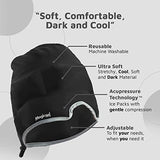 Magic Gel Migraine Ice Head Wrap | Real Migraine & Headache Relief | The Original Headache Cap | Cold, Comfortable, Dark & Cool; Endorsed by Physicians, Loved by Thousands - (Black)