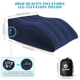 Wedge Pillow for Sleeping - Inflatable Leg Elevation Pillow for Swelling,Circulation,Leg & Back Pain Relief,Leg Support Pillow,Leg Wedge Pillows for After Aurgery,Hip,Foot,Ankle Recovery (Blue)