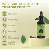 Go Nutrients Thyroid Edge - Thyroid Support for Women and Men - Comprehensive Natural Thyroid Supplement Rich in Iodine - Fast-Absorbing 2 oz Liquid Drops for Improved Energy & Enhanced Wellness