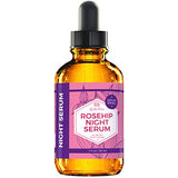 Leven Rose Rosehip Oil Night Face Serum, 100% Pure Organic Natural Serum for Skin Care 1 oz