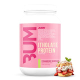 RAW Whey Isolate Protein Powder, Strawberry BumCake (CBUM Itholate Protein) - 100% Grass-Fed Sports Nutrition Powder for Muscle Growth & Recovery - Low-Fat, Low Carb, Naturally Flavored - 25 Servings