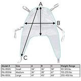 Patient Aid Full Body Mesh Divided Leg Sling with Head and Neck Support for Bathing and Toileting, with 155-255 lbs (Medium) Weight Capacity Mesh Weave for Safe and Easy Transfers