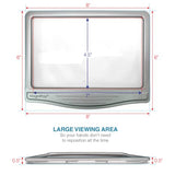 MagniPros 5X Large LED Page Magnifier for Reading with 3 Color Lighting Modes & Anti-Glare Lens to Reduce Eye Strain-Perfect for Small Print, Aging Eyes, Low Vision & Seniors