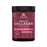 Ancient Nutrition Collagen Powder Protein, Multi Collagen Protein Beauty Within, Guava Passionfruit, with Vitamin C, Hydrolyzed Collagen Peptides Supports Healthy Skin and Nails, 18.4oz