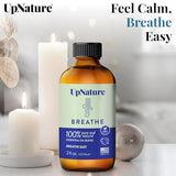 UpNature Breathe Essential Oil Blend 2 OZ Breathe Easy for Allergy, Sinus, Cough and Congestion Relief - Therapeutic Grade, Undiluted, Non-GMO, Aromatherapy with Dropper