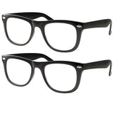 grinderPUNCH 2 Pack High Magnification Reading Glasses Strong Power Readers - 4.00-6.00 (2 Pack Black, 2.00)