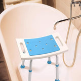 Health Line Massage Products Shower Stool 350lbs Bath Seat Chair, Tool-Free Assembly Height Adjustable Bath Bench with Padded Seat for Seniors, Elderly, Disabled, Handicap (FSA or HSA Eligible)