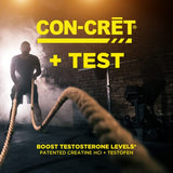 CON-CRET®+ Test, CON-CRET® Patented Creatine HCl Now with Testofen®, Boost Testosterone Levels, 60 Capsules