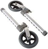 Drive Medical 10115 Swivel Lock Walker Wheels, Gray/Silver (Pack of 2)