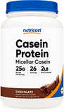Nutricost Casein Protein Powder 2lb Chocolate - Micellar Casein, Gluten Free, Non-GMO