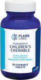 Klaire Labs Ther-Biotic Kids Chewable Probiotic - GI Health + Immune Support for Kids - Chewable 25b CFU Lactobacillus + Bifidobacterium - Hypoallergenic, Dairy-Free (60 Tablets / 2 Pack)