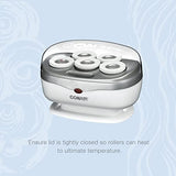 Conair Ceramic 1 1/2-inch Hot Rollers, Super Clips Included, Perfect for Travel Domestic and Aboard with Dual Voltage