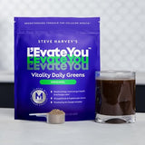 Steve Harvey's L'Evate You Vitality Daily Greens Powder, Original Flavor (28 Servings) 30 Superfoods, 9 Greens - for a Cellular Energy Boost, Powered by M-Charge Complex for All Day Energy