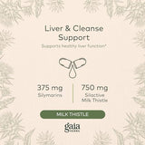 Gaia Herbs Milk Thistle - Liver Supplement & Cleanse Support for Maintaining Healthy Liver Function* - 60 Vegan Capsules (20-Day Supply)