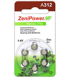 Zenipower Hearing Aid Batteries, Size 312 (60 Batteries)