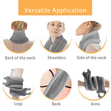 UNCN Long Heating pad for Neck and Shoulders Back 33 * 5.9" microwavable Large Moist Heat Pack Warm hot Compress Neck wrap Weighted Bag Massage Reusable Herbal Nature Calming Portable Grey