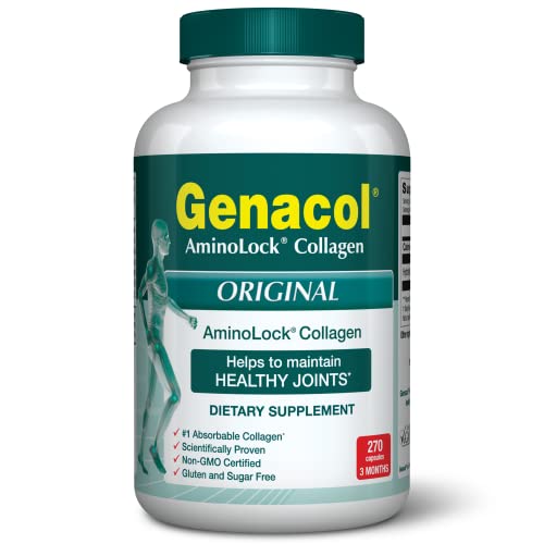 Genacol Collagen Peptides for Joint Support Premium Joint Supplement Collagen Pills | Gluten-Free Non-GMO | Colageno Hidrolizado Original 270 Capsules