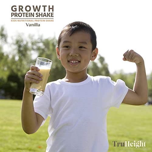 TruHeight Growth Protein Shake Ages 5+ (Vanilla) - Clinically Proven Nutrients, Vitamins, & Minerals for Kids, Teens & Young Adults - Immune Support, Non-GMO, Gluten-Free, Powder Shakes & Snacks