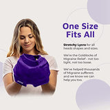 Magic Gel Migraine Ice Head Wrap | Real Migraine & Headache Relief | The Original Headache Cap | Cold, Comfortable, Dark & Cool; Endorsed by Physicians, Loved by Thousands - (2 Pack, Purple)