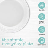 PLASTICPRO 400 Count Disposable 7 Inch White Plastic Plates