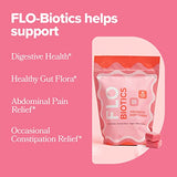 FLO-Biotics Probiotic Soft Chews for Digestive Health, Healthy Gut Flora & Occasional Constipation Relief – Vegan Digestive Health Probiotic Gummies Gut Supplement Berry Flavor - 30 Count (Pack of 1) 