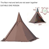 Portable Waterproof Camping Pentagonal Teepee Tent Outdoor Camping Pyramid Tipi Tent with Stove Hole