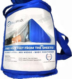 Bed Block - Blanket Lifter, Foot Wedge to Keep Blankets and Sheets Off Feet (Travel (Compressed), Royal Blue)