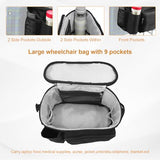 Wheelchair Bag,Wheelchair Accessories for Adults,Wheelchair Bags to Hang on Back,Wheelchair Backpack,Wheelchair Storage Accessories,Electric Wheelchair Accessories,Fits Walkers Rollators