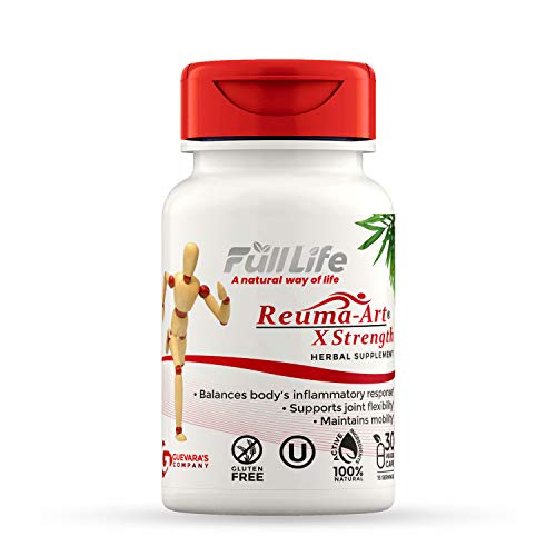 Full Life Reuma Art X Strength – 400 mg Herbal Supplements - Providing Strength and Relief – Supports Joint Pain – 20 Veggie Capsules