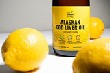 On Target Living Alaskan Cod Liver Oil Organic Lemon Flavor 16.67 oz | Line Caught in The USA | Naturally Occurring Vitamin D | Rich in Omega 3 DHA/EPA | Non-GMO Project Certified |