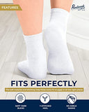 Pembrook Ankle Diabetic Socks for Women & Men | 6 Pairs | Wide Non Binding Socks Quarter Length | Edema Neuropathy Socks