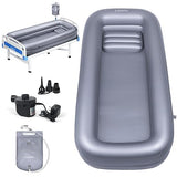 Medical Inflatable Bathtub,Shower Bath Basin Kit, PVC Portable Bathtub with Electric Air Pump,Portable Bathtub Wash Full Body in Bed Bath,for Elderly (Basin Kit)