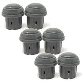 Top Glides Durable Mushroom Walker Glide Caps - 3 Pairs (Gray)