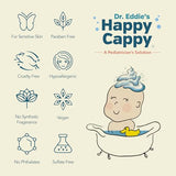 Happy Cappy Dr. Eddie's 3 Step Skincare Solution for Baby's Sensitive Skin | for Cradle Cap, Seborrheic Dermatitis, Dandruff, Dry, Itchy, Irritated, Eczema Prone Skin, Gift Box Set, 3 Pieces