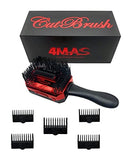4MAS Self-Grooming CutBrush (Black and Red) Mod 3 with 5 Comb Attachments and Charging Cable