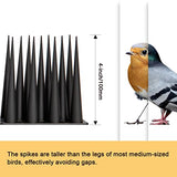 OFFO Bird Spikes Pigeon Outdoor Spikes for Cat Keep Birds Raccoon Woodpecker Off Covers 60 Feet, Black