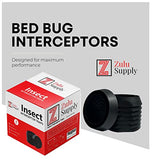 Zulu Supply Bed Bug Interceptors, Traps, 8 Pack, Bedbug Monitor, Insect Detector for Bed Legs or Furniture (Black 8-Pack)