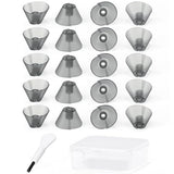 Hearing aid Tulip Domes for Resound Sure fit Standard Receiver BTE Hearing Amplifier Replacement Semi Open Earbuds with Carry Case (20pcs Pack)