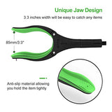 2 Pack Grabber Reacher Tool with Shoehorn, Jellas 32 Inch Grabber Tool for Elderly, 360° Rotating Head Outdoor and Indoor Trash Picker Grabber, Reacher Grabber Pick-up Tool (Green)