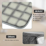 JKMAX Weighted Heating Pad XL - 2.4lb Electric Heating Pads for Back Pain Relief Cramps with 10 Heating Settings｜6 Auto Shut Off - Fast Heat Dry & Moist Therapy Options 12x24 Heat Pad Washable (Grey)