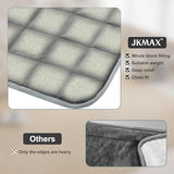 JKMAX Weighted Heating Pad XXL - 3.5lb Large Heating Pads for Back Pain Relief with 10 Heating Settings｜6 Auto Shut Off - Fast Heat Dry & Moist Therapy Options 20x24 Heat Pad Washable (Grey)